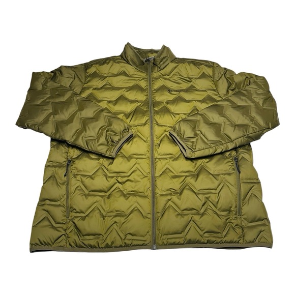 Columbia Walker Mill Heat Seal Jacket Mens XXL Olive Green Down Full Zip Omni - Picture 1 of 7